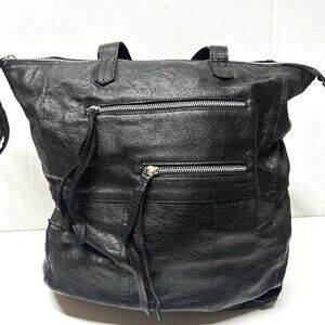 Day & Mood black leather tote